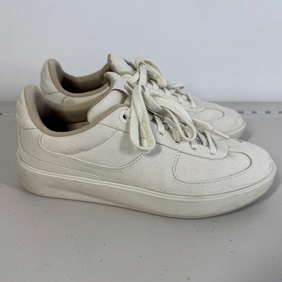 Lululemon Cream Cityverse Sneakers Size 9.5 Lace Up Casual Athletic Canvas - Picture 2 of 13